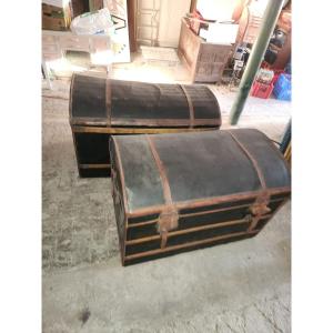 2 Car Trunks Called English Trunks End Of 19th Century 