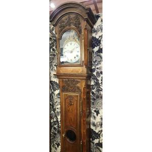 Lorraine Carved And Marquetry Longcase Clock, Late 18th/early 19th Century