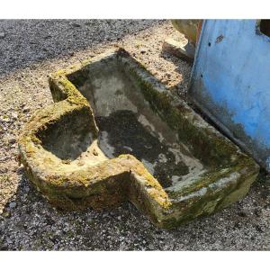 Early 19th Century Sandstone Trough Of Very Uncommon Shape