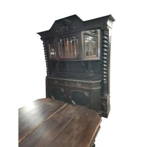 Monumental German Oak Dining Room Circa 1920