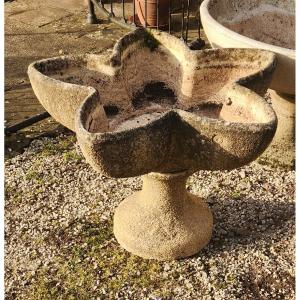 Star-shaped Planter On Stand From The 70s