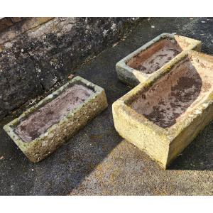 3 19th Century Sandstone Troughs From Haute Saone