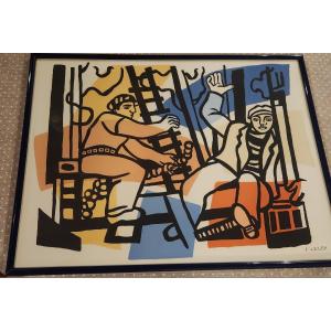 Lithograph By Fernand Léger The Builders (1955)