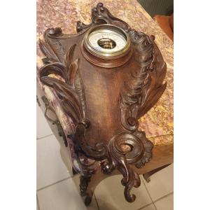 Louis XV Walnut Barometer, Early 20th Century