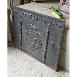 Mid-18th Century Cast Iron Fireplace Plate