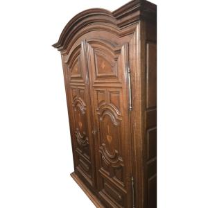 Louis XIV Oak Cabinet With Gendarme Hat