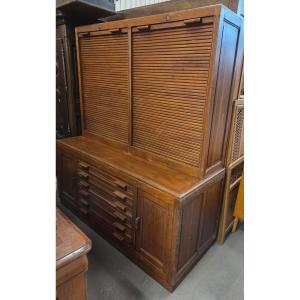 Old Oak Notary's Cabinet From The Early 1930s