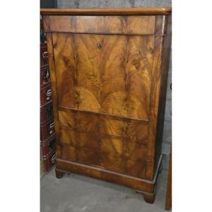 Louis Philippe Walnut Secretary With A Very Pretty Interior 