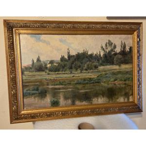 19th Century Oil On Canvas By The Lorraine Painter Edmond Louyot (1861/1920) Dated 1889