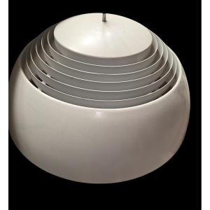 Aj Royal White Pendant Lamp By Arne Jacobsen For Louis Poulsen, Denmark, 1960s