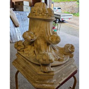 Monumental Late 19th Century Wall Console To Support A Large Statue