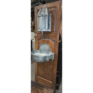 18th Century Tin Wall Fountain With Coat Of Arms On The Reservoir From The South Of France