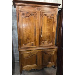 Louis XV Sideboard With Cherry Wood Facade From The First Part Of The 19th Century 