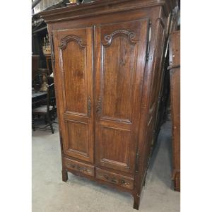 Louis XIV Armoire In Rare Oak Chenetres Due To Its Format 