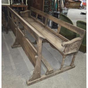 Large 18th Century Oak Church Pew