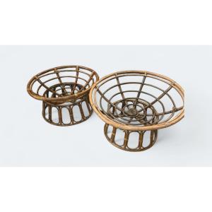 Pair Of 60s/70s Rattan Armchairs