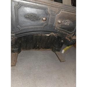 Early 20th Century Cast Iron Maillard Fireplace Stove 