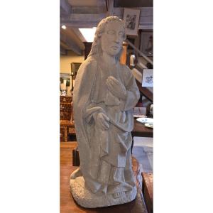 Sandstone Statue Of Saint John From The Late 16th/early 17th Century