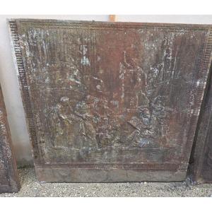 Large 19th-century Fireplace Plaque Decorated With A Boat 