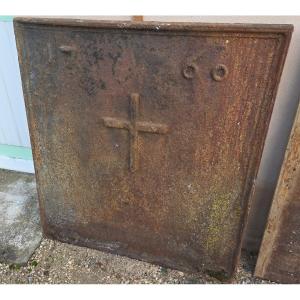 18th-century Fireplace Plaque From A Former Monastery In Haute-marne 