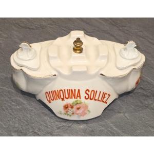 Table Bell With Salt And Pepper Shakers Advertising Quinine Solliez