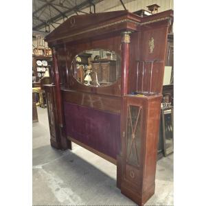Important Empire Style Mahogany Headboard (circa 1910/1930)