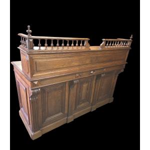 Oak Pharmacy Counter From The Second Half Of The 19th Century 