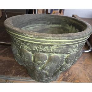 Terracotta Plant Pot From The 1950s (francisco Figueras, Spain)