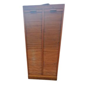 Oak Cabinet With Double Curtains, Dating From The 1930s/40s