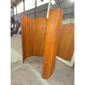 Large Pine Screen By Baumann, Dating From The 1950s