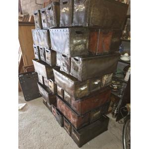 Lot Of 40 Spinning Crates From The 1950s