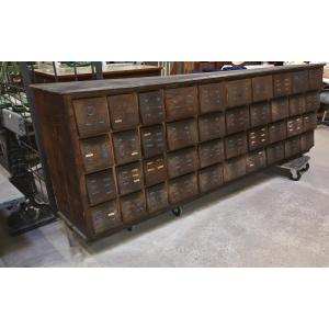 Early 20th Century Hardware Cabinet With 40 Drawers
