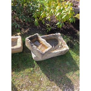 3 Limestone Chicken Troughs From The 19th Century