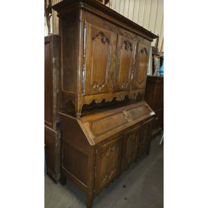 Early 19th Century Lorraine Oak Writing Desk/sideboard 