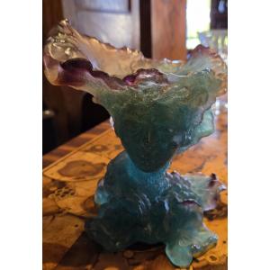 Bacchus Modele Daum Pâte De Verre Pedestal Table