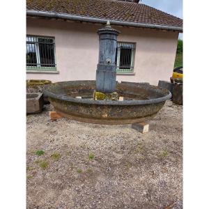 Cast-iron Fountain From The Grounds Of A 19th-century Château In The Southern Haute Saône Region.