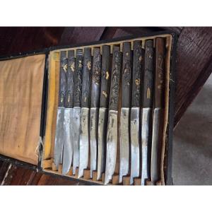 Set Of 11 Japanese Knives From The Late 19th Century 