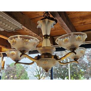 Art Deco Ezan Chandelier 