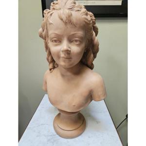 Terracotta Bust Of Houdon