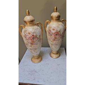 Pair Of Urns Manufactured By Royal Germany 