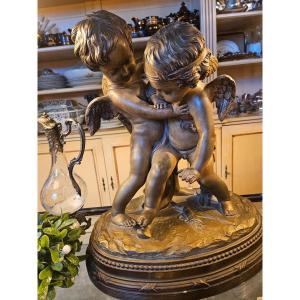 Falconet Terracotta Cherub Statue