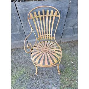 Square Iron Garden Armchair 