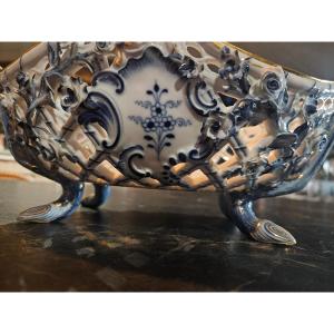 Meissen Porcelain Fruit Bowl With Blue Onion 