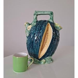Melon Jug In Slip, Or Pitcher With Ears