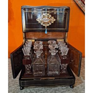 Napoleon III Liqueur Cellar Complete Baccarat Glassware
