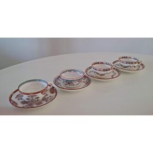 Set Of 4 Minton English Porcelain Teacups