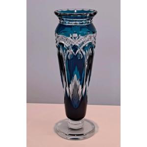 Val Saint Lambert Cobalt Blue Vase 32 Cm