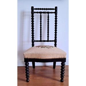 Napoleon III Chair In Blackened Wood