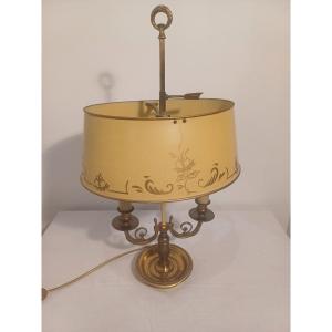 2-light Hot Water Bottle Lamp With Yellow Shade 