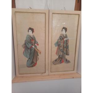 Pair Of Prints By Geischa